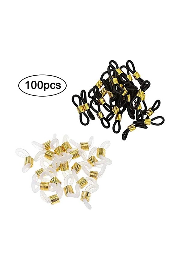 Boucles En Caoutchouc Pour Lunettes 100 Pièces Extrémités Du Cordon à Lunettes Boucle De Support De Cordon De Lunettes 5x20mm