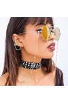 Yienate - Chaîne de lunettes de style bohémien avec perles en alliage - Antidérapante, accessoire tendance pour lunettes de s