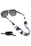 JIM HALO 2 Pack Sport Chaînes et Cordons à Lunettes - Classique Néoprène Flottant Cordons élastiques - Protection Vos Lunette