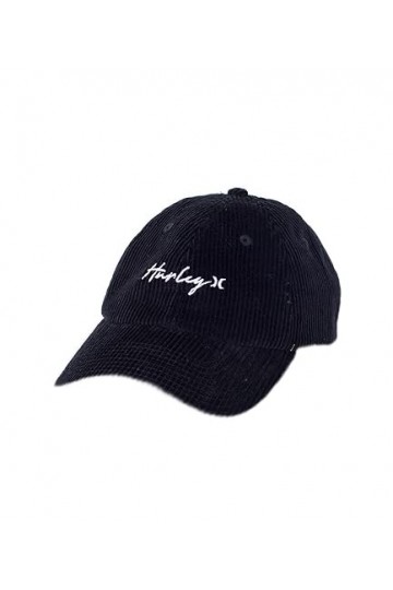 Hurley W Ashbury Bonnet en Velours Côtelé Chapeau, Noir, Taille Unique Femme