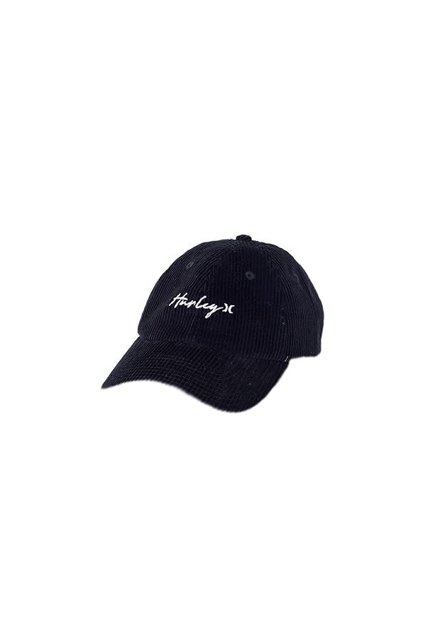 Hurley W Ashbury Bonnet en Velours Côtelé Chapeau, Noir, Taille Unique Femme