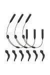TOYMIS 3pcs Sangle de Lunettes en Silicone avec 3 Paires de Crochets dOreille, Cordon Lunettes Reglable pour Lunettes de Sol