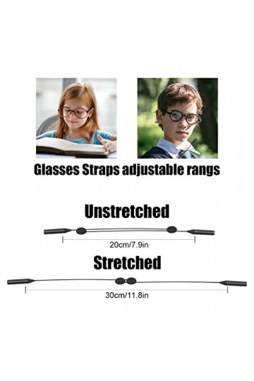 TOYMIS 3pcs Sangle de Lunettes en Silicone avec 3 Paires de Crochets dOreille, Cordon Lunettes Reglable pour Lunettes de Sol