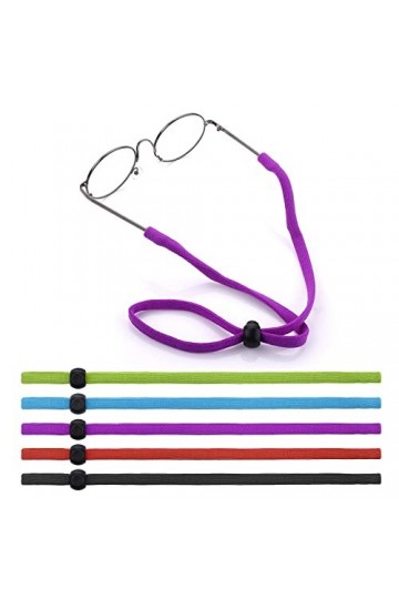 5 Pièces Sangles Chaîne de Lunettes Réglables Lanière Sangles Adjustable Glasses Straps de Soleil Sangles de Lunett de Sport 