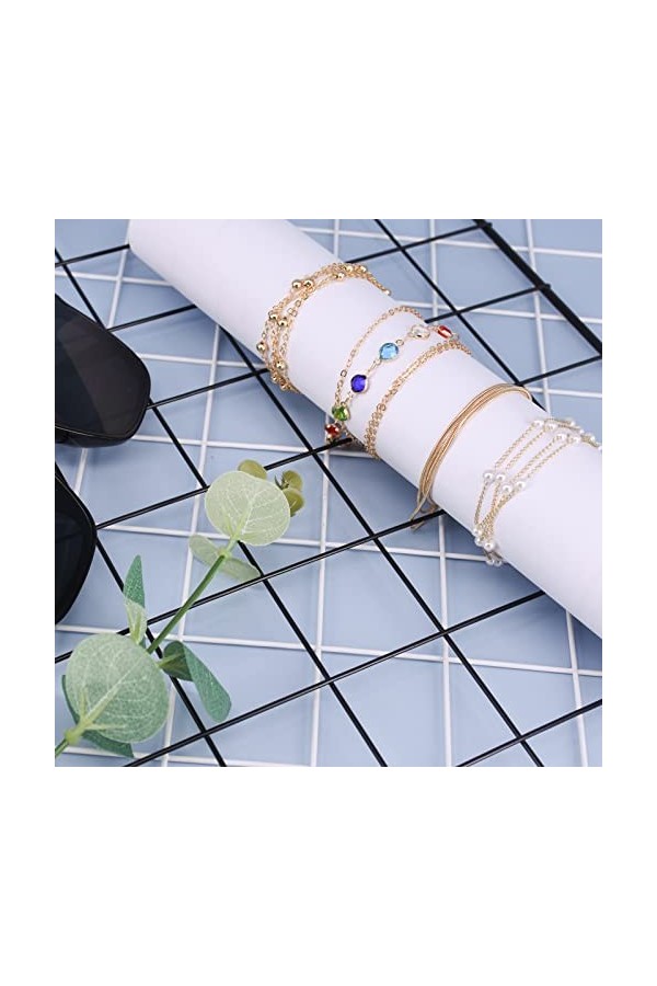 Lot de 4 chaînes de lunettes de soleil, chaînes de lunettes de soleil, chaînes de lunettes, chaînes de lunettes de lecture, c