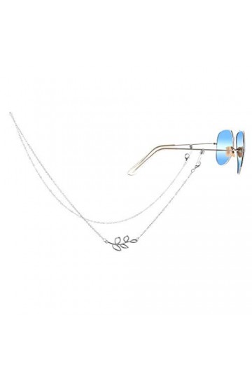 Yienate Bohême Chaînes de lunettes antidérapantes pour femme Chaîne de lunettes avec feuilles creuses Pendentif Accessoires d