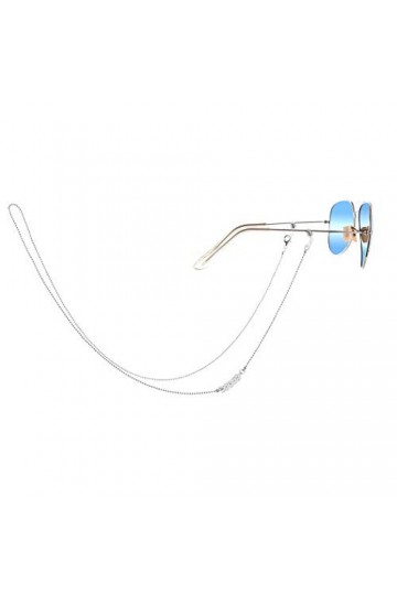 Yienate Bohemia - Chaîne de lunettes pour femme avec perles - Argenté