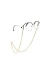 Yienate Bohême Chaîne de lunettes pour femme avec chaînes unies or et argent - Accessoire de fixation pour lunettes - Sangle 