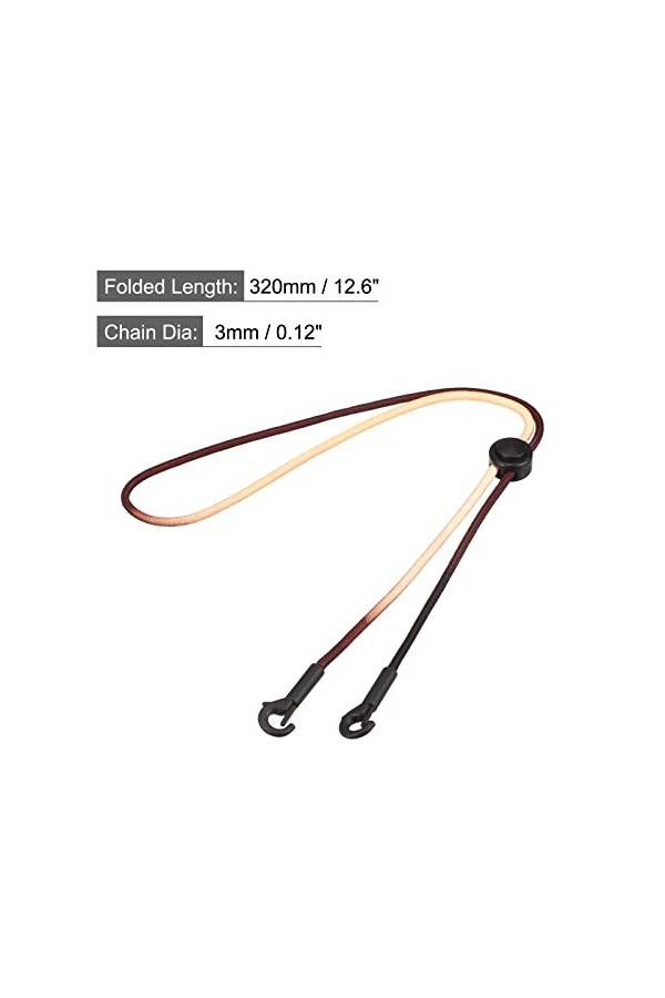 sourcing map Lunettes Titulaire Sangle Cordon, 13" Lunettes Soleil Ficelle Sangle Autour Cou Lunettes Chaîne Chapeau Sangle C