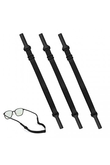 TOYMIS 3pcs Sangles de Lunettes Réglable, Cordon Lunette Silicone Lanière de Lunettes Retenues de Lunettes Cordon à Lunettes 