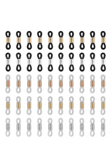 HAOBIN 50 Pieces ExtréMitéS De ChaîNe De Lunettes Boucle De ChaîNe De Lunettes ExtréMitéS ChaîNe De Lunettes Connecteur DExt