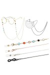 LIPIODOL 4 Pièces Chaînes de Lunettes Support de couverture de visage lanière de masque support de masque de lunettes chaîne 