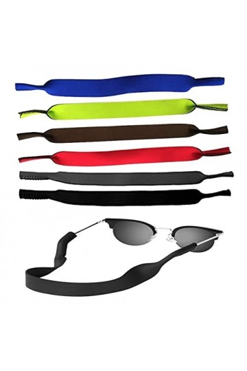 6 Pack Sangle de lunettes de soleil de sport, sangle de lunettes en néoprène flottante anti-dérapante élastique sangle de ret