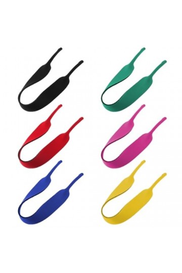 JSKWIKE 6 Pcs de cordons élastiques en néoprène avec cordon de retenue pour lunettes de sport et lunettes de soleil étui pour