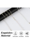 XIEJ Lot de 2 chaînes de lunettes pour femme - Perles - Chaîne de lunettes dorée - Chaîne de lunettes - Chaîne de masque - Él