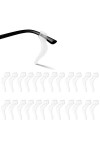 Lot de 12 paires de supports de lunettes antidérapants en silicone pour lunettes de lecture - Antidérapants - Pour branches d