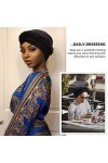 DRESHOW Femmes Africaine Turban pré-noués Tresse Torsadée Bonnet Chimio Casquette de Perte de Cheveux Chapeau