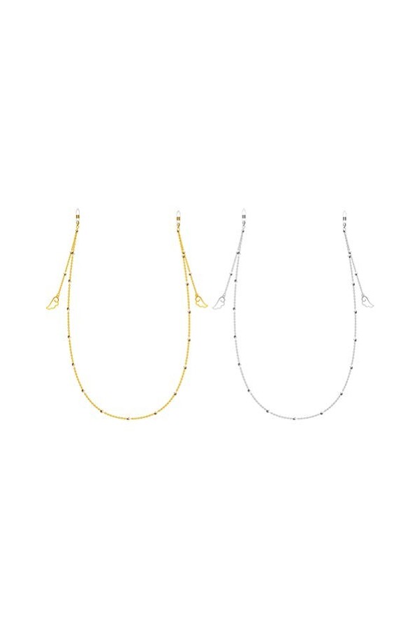 2 Pièces Lunettes Chaîne à Neige Chaîne De Lunettes De Noël Lanière De Masque Cordon De Masque Facial Chaîne De Masque Facial