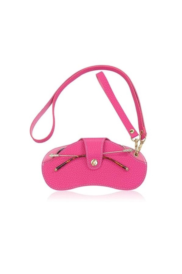 Peminkoo Étui de rangement en cuir pour chaîne de lunettes de soleil - Sangle de cou à suspendre - Anti-chute - Cordon de lec