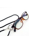 WuLi77 Collier simple pour lunettes de soleil - Cordon anti-perte - Pour homme et femme, Noir, taille unique