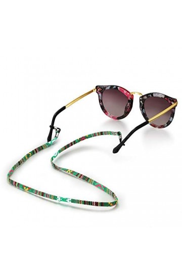 Cordon pour lunettes de soleil, cordon de support et sangle pour femme, Vert, taille unique