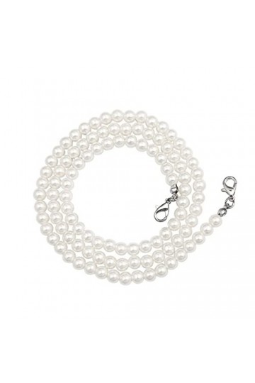 FLYRANGOOV Lot de 2 chaînes de lunettes en perles dimitation, lanière de masque de lunettes, cordon de lunettes en perles, b