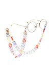 Large chaîne de lunettes de soleil tendance en acrylique pour femme - Pour lunettes de lecture et de lecture, Transparent., t