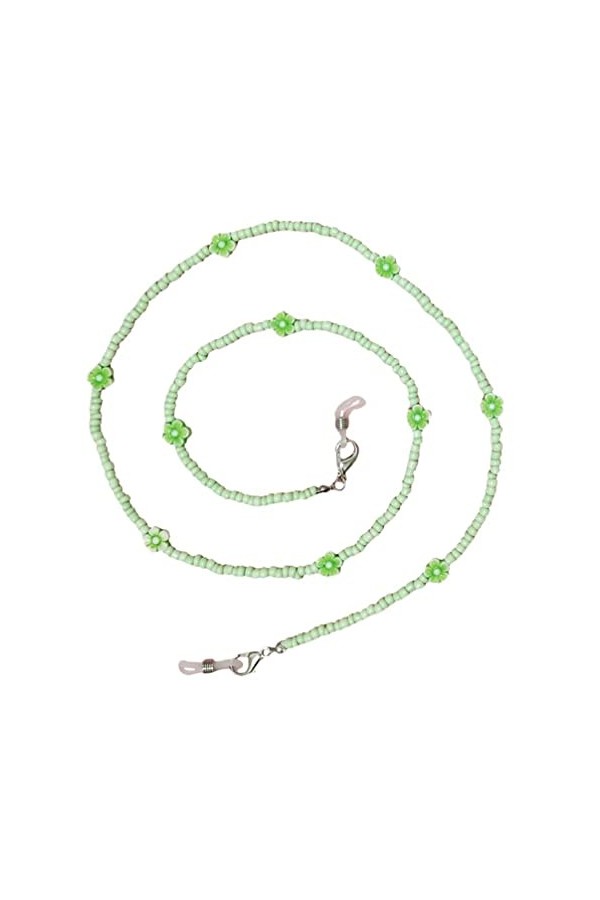 USHOBE Masque Aux Fleurs De Perles De Riz Chaîne Perlée Chaîne De Collier De Lunettes Lanière Pour Femme Support De Collier D