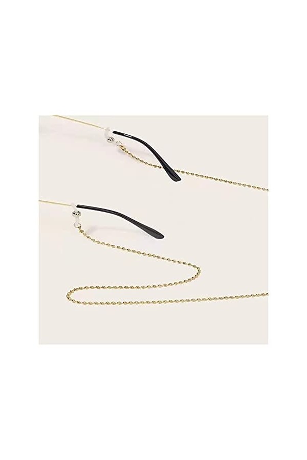 GBPOY Chaîne de Lunettes Lunettes de Soleil Verres Chaînes Lanières Accessoires de Mode Masked Eyewear Lunettes Gold Color Ch