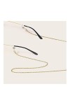 GBPOY Chaîne de Lunettes Lunettes de Soleil Verres Chaînes Lanières Accessoires de Mode Masked Eyewear Lunettes Gold Color Ch
