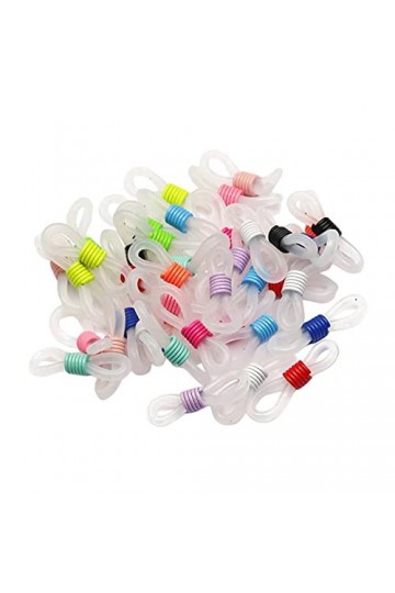 Harilla 50 pièces lunettes chaîne se termine, prostys en caoutchouc ajustables pour porte-lunettes collier chaîne sangle, Bla