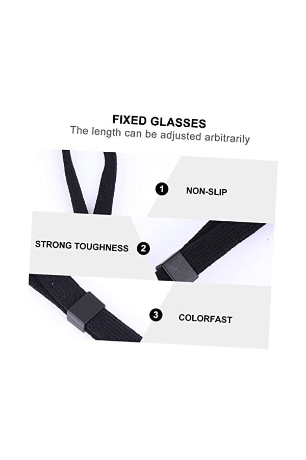 VALICLUD 2 Pièces Lunettes Corde Réglable Lunettes De Soleil Lunettes De Sport Cordon Lunettes De Sport Corde Sangles De Lune