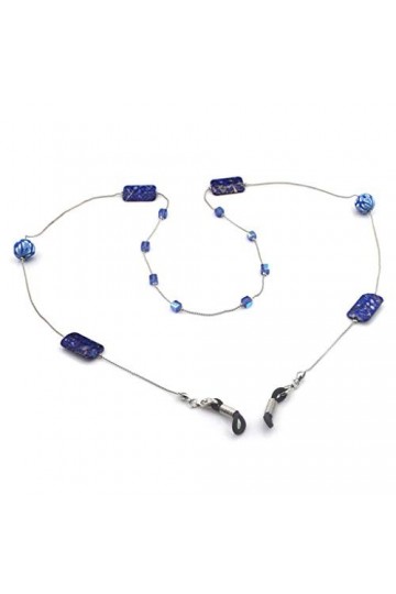 Swetopq Chaîne de lunettes avec pendentif en perles florales anti-chute antidérapante en caoutchouc, 7, M