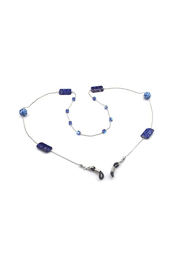 Swetopq Chaîne de lunettes avec pendentif en perles florales anti-chute antidérapante en caoutchouc, 7, M