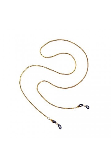 Tiuimk Chaîne de lunettes dorée – Corde à lunettes en métal cuivre – Longueur réglable – 68 cm, Comme indiqué sur limage pri