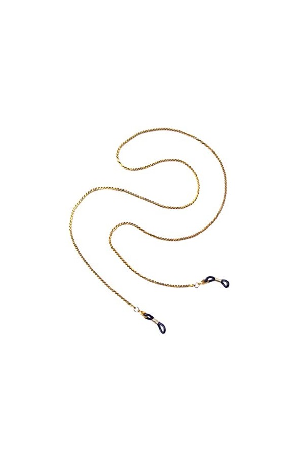 Tiuimk Chaîne de lunettes dorée – Corde à lunettes en métal cuivre – Longueur réglable – 68 cm, Comme indiqué sur limage pri