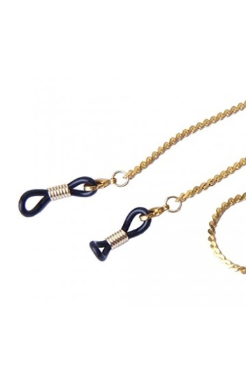 Tiuimk Chaîne de lunettes dorée – Corde à lunettes en métal cuivre – Longueur réglable – 68 cm, Comme indiqué sur limage pri