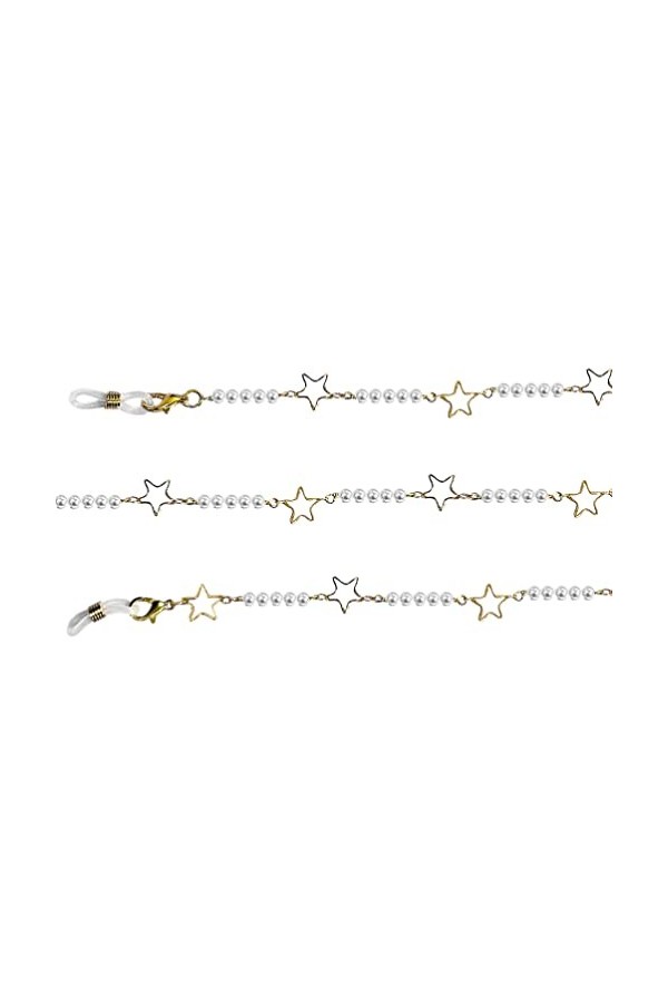 USHOBE Couches de Lunettes Anti- Verres Anti- Perdus Chaînes de Support Étoiles Perle Eyeglasse String Lanyard Eyewear Repain