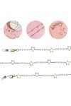 USHOBE Couches de Lunettes Anti- Verres Anti- Perdus Chaînes de Support Étoiles Perle Eyeglasse String Lanyard Eyewear Repain