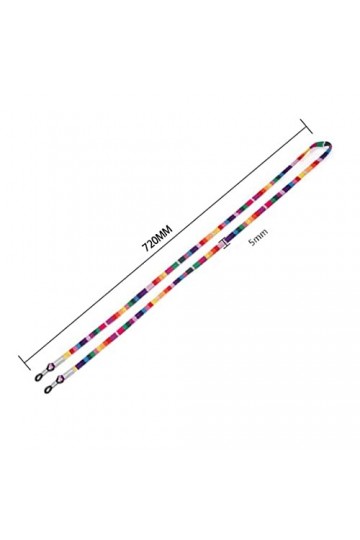 MenYiYDS Cordon Lunettes, Chaine Lunettes Femme, 5 Pcs Universel Lunettes Sangle, Chaine Lunettes Multicolore, Anti-dérapante