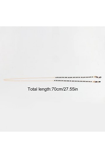 Zeayebsr 3 Pièces Chaînes de Lunettes Support de Sangle de Lunettes Perle Sangle de Collier de Lunettes Chaîne de Lunettes po