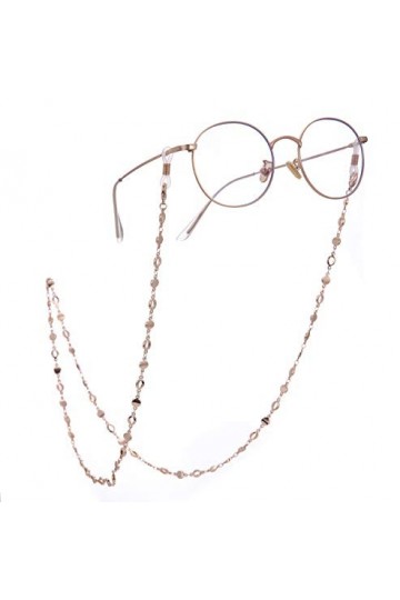 cooltime Porte-chaîne de lunettes lettre O pour homme et femme, 78cm, Caoutchouc, métal