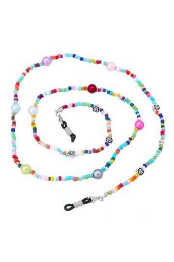 DOITOOL Anti-Perte Corde Titulaire Chaîne Lunettes De Soleil Porte-Chaîne Cordon Réglable Lanière Perlée Lunettes De Sport Sp