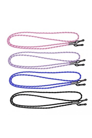 OSALADI 4 Pièces Porte-Lunettes Sangles Visage Couverture Lanière Multicolore Lunettes Retenue Bleu Lanière Violet Lanière En