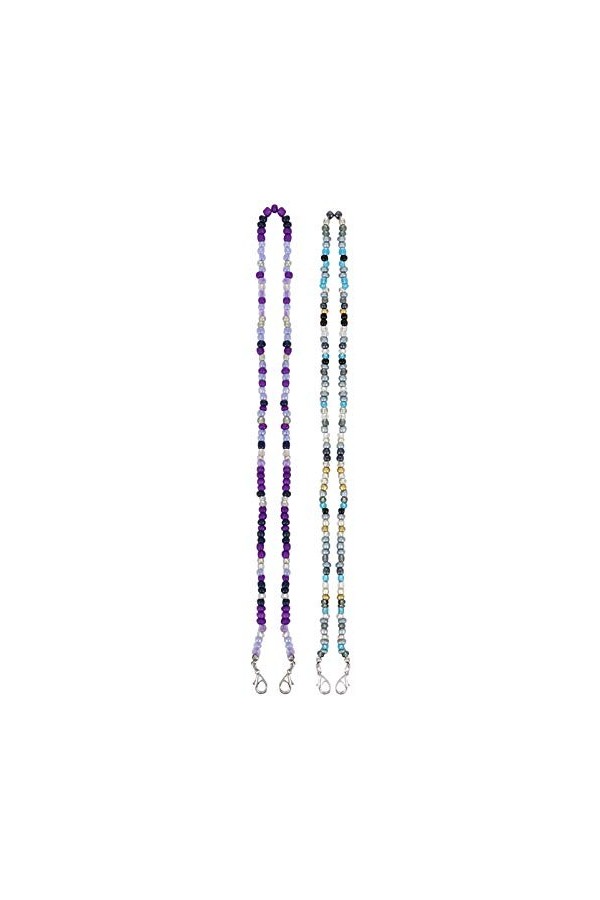 SOIMISS 2Pcs Longes de Visage de Perle pour Enfants Porte-Chaîne Perles Chaînes de Lunettes pour Femmes Porte-Lunettes Autour