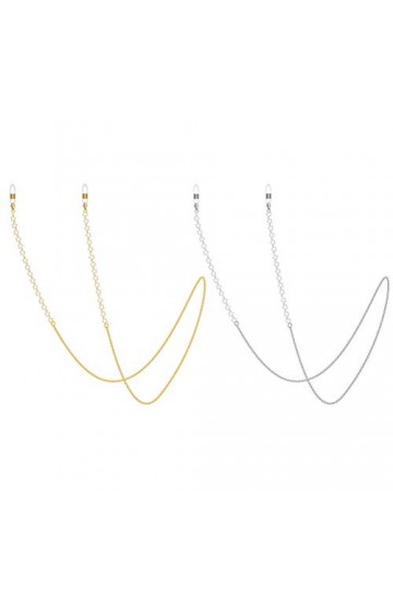 2 Pièces Chaîne De Lunettes Antidérapante Collier Pentagramme Porte-lunettes Chaînes De Lunettes Étoiles Chaîne De Lunettes S