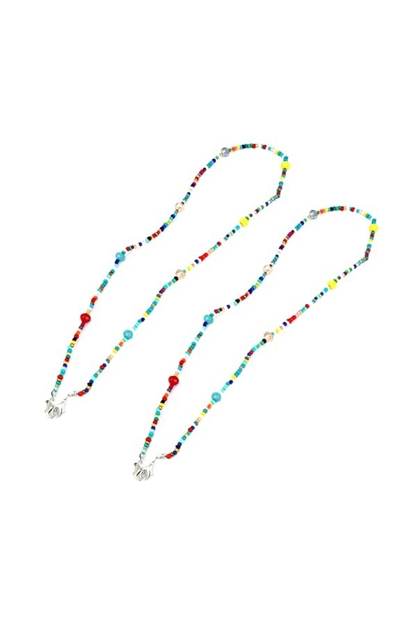 UPKOCH Cordon Lecture Perle Cou Accessoire Extension Gardien Chic pour Lunettes Sangle Starp Strass Style Anti-Chute Clip Bou