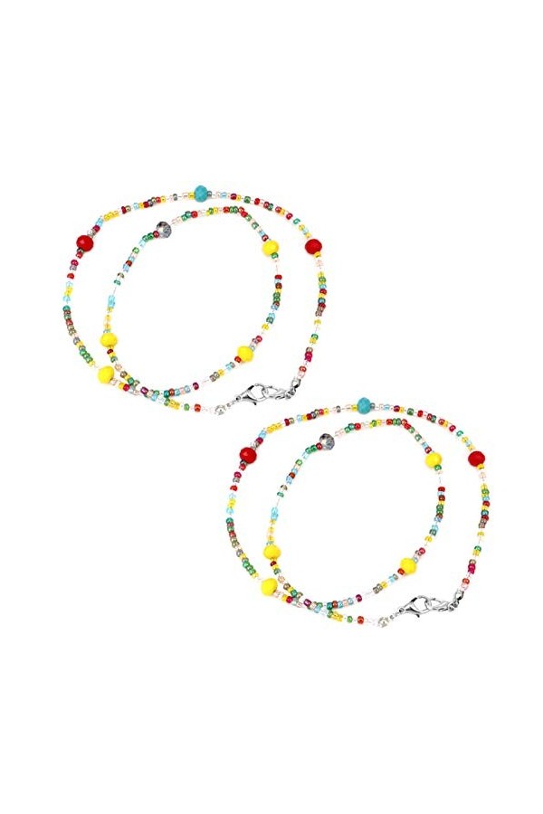 UPKOCH Cordon Lecture Perle Cou Accessoire Extension Gardien Chic pour Lunettes Sangle Starp Strass Style Anti-Chute Clip Bou