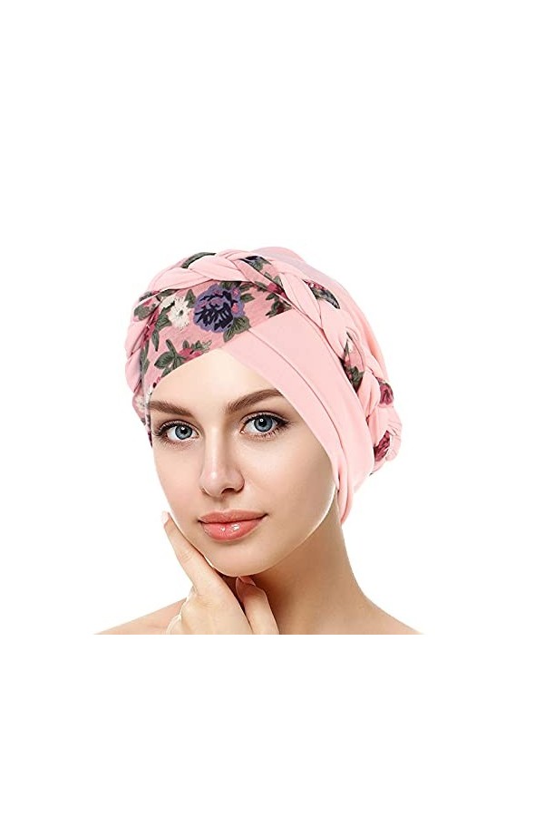 Femmes Africaine Turban pré-noués Tresse Torsadée Bonnet Chimio Casquette de Perte de Cheveux Chapeau Turban Bohème Bonnet No