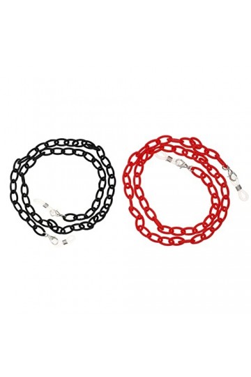 VALICLUD 2 Pièces Chaîne De Lunettes En Acrylique De Suspension De Masque Chaîne De Masque Funky Lunettes ?ne Sangle De Prote